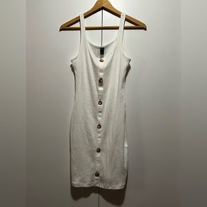 White Summer Dress with Buttons